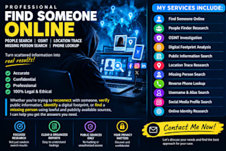 find someone location, trace missing person, phone and online people search