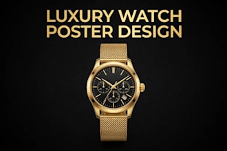 design luxury watch poster and premium product poster ads