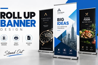 design roll up banner retractable banner and pull up banner for trade shows