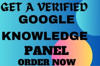 create verified google knowledge panel for personal or company