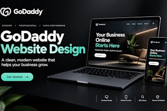 build godaddy store, godaddy website design, godaddy website development