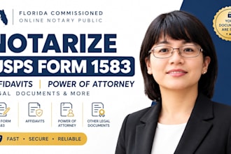 notarize usps form 1583, legal document, poa, affidavit, consent minor form