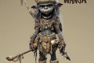 create detailed fantasy character artwork