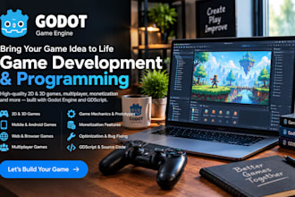 provide godot game development, monetization and multiplayer