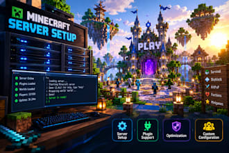 develop custom minecraft mods, neoforge, fabric, farms and server setup