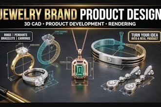 be your industrial brand product designer jewelry brands, jewelry cad design