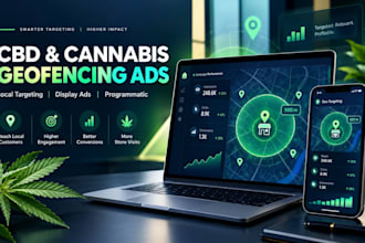 run cbd cannabis geofencing ads and local display advertising