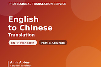 translate english to chinese mandarin professionally
