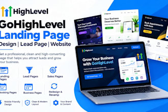 design gohighlevel website design landing page leadpage website design