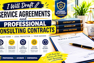 draft service agreements and professional consulting contracts