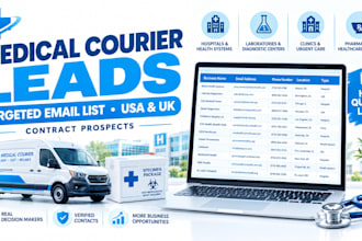 build a targeted medical courier email list for USA and UK