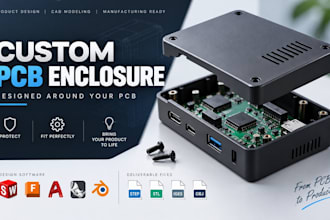 design a custom pcb enclosure, electronic case and housing for your pcb