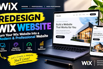 redesign wix website for wix website redesign into a modern professional website