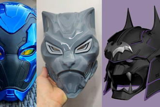 sculpt 3d mask and helmet, wearable props stl for 3d printing