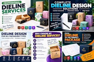 create print ready packaging dieline, rigid box custom dieline print ready files