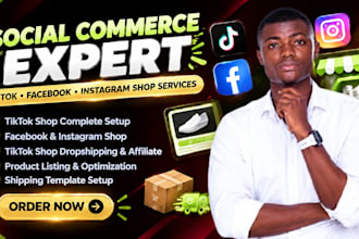 setup and connect tiktok shop, facebook shop, instagram shop for shopify store