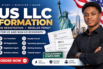us llc formation, ein registration, reseller permit for US and non US residents