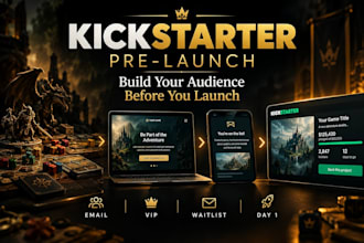 build your kickstarter pre launch audience and email funnel for your board game