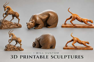 create 3d printable sculptures and figurines