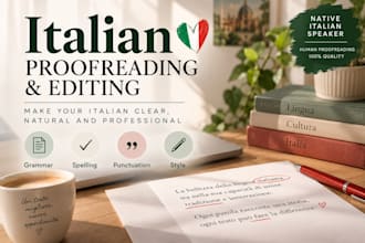 proofread and edit your italian text