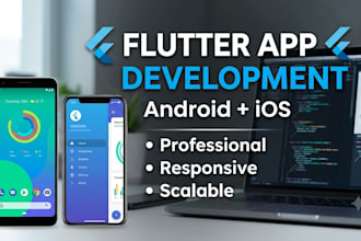 develop a flutter app for android and ios