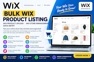 do bulk wix product listing wix product upload wix store management data entry