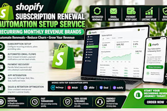 shopify subscription renewal automation setup service recurring monthly revenue