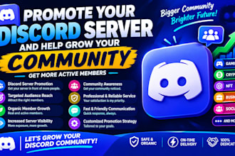 promote and boost your discord sever promotion to get real and active member
