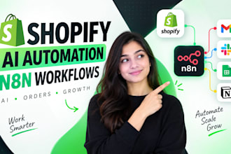 build shopify ai automation and n8n workflows
