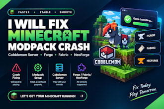 create fix minecraft modpack crash, cobblemon server