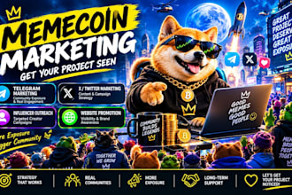 crypto pumpfun memecoin sol token nft web3, organic twitter telegram promotion