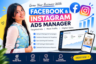 be your facebook ads manager and instagram advertising expert
