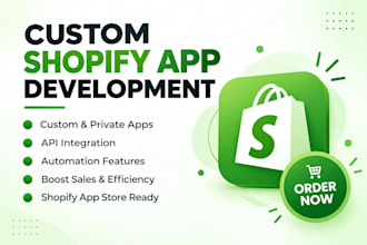 build shopify custom apps with API integrations or automations