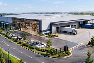 do 3d industrial warehouse, factory layout and logistics site plan design