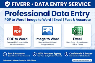 do data entry and typing work fast