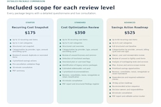 analyze your business costs and create a savings plan
