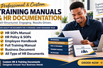create professional HR sop manual, HR policies employee handbook and HR document