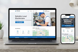 create a custom theme or website for electricians