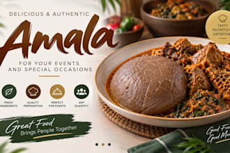prepare delicious authentic amala for your event or special