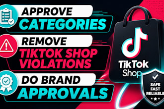 fix tiktok shop violation category approval and brand approval