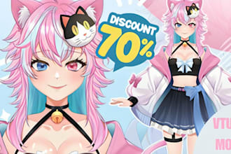create a custom anime vroid model for vtuber and virtual content
