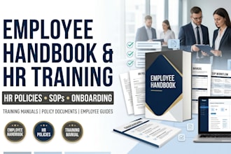create employee handbook, HR policies, sops, training manual, onboarding guide