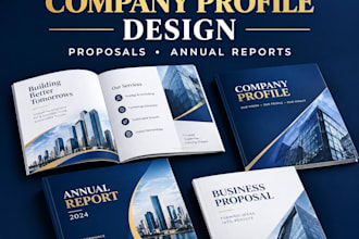 create company profiles, proposals, brochures and annual reports
