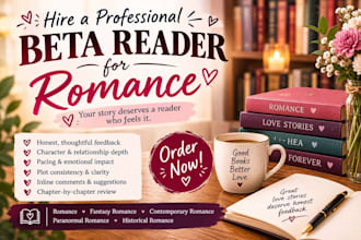 beta read romance and give extensive feedback