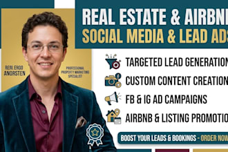 be your real estate social media manager and setup airbnb property lead ads