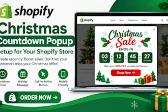 create a christmas countdown popup for your shopify store