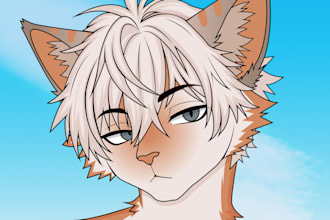 draw custom fursona art, character design, furry commissions