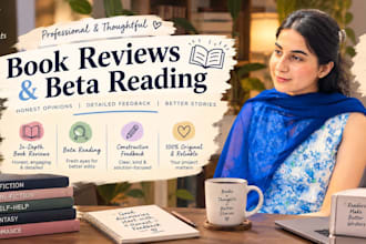 beta read and reveiw your fictional books