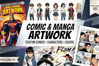 create custom comic artwork and manga art for your story