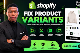 fix shopify product variants color swatches and variant image issues